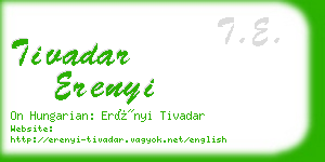 tivadar erenyi business card